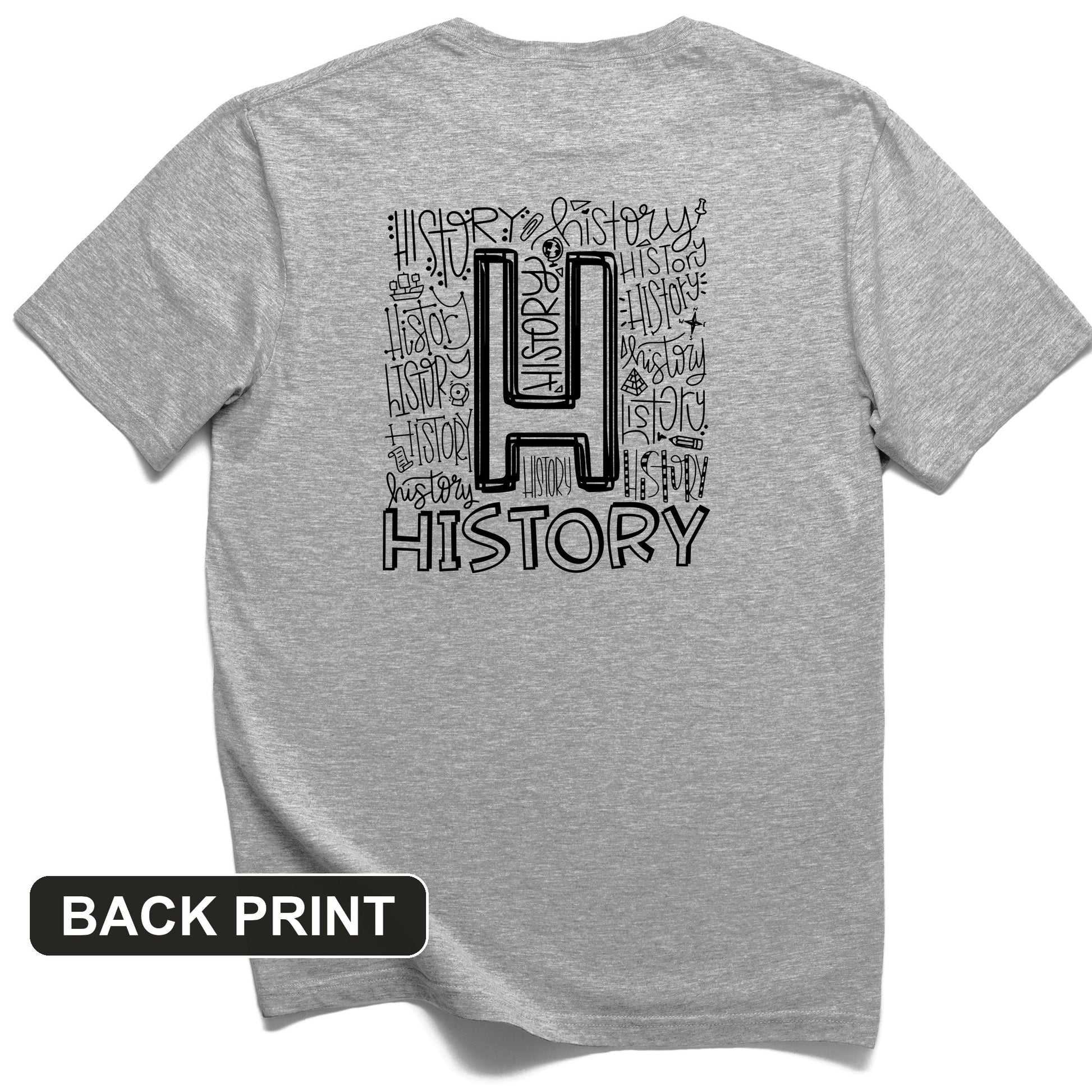 History Back Print T-Shirt