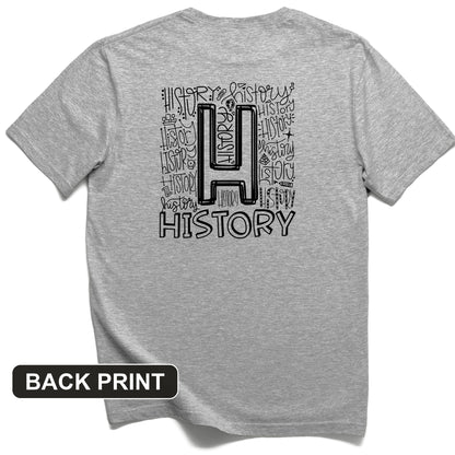 History Back Print T-Shirt
