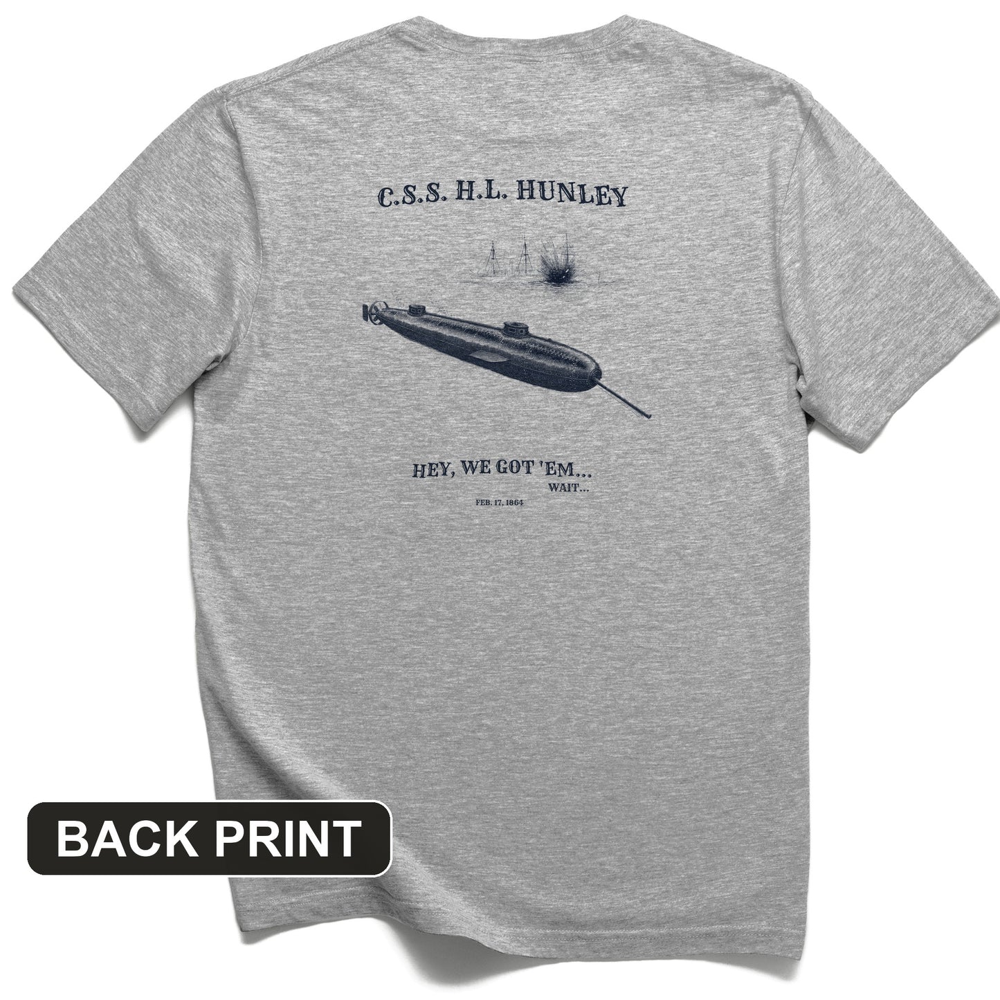 HL Hunley We Got Em Back Print T-Shirt