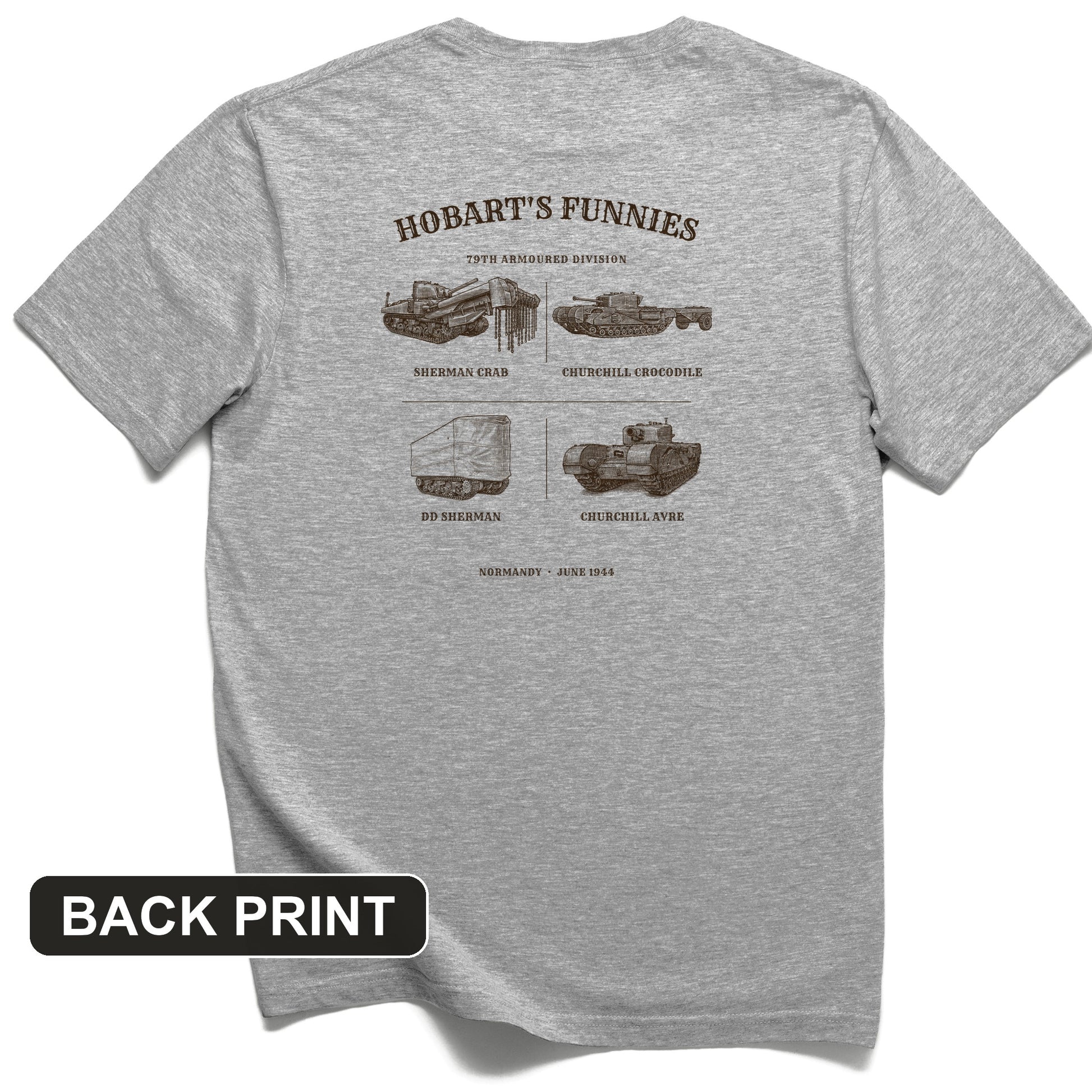 Hobart's Funnies Back Print T-Shirt