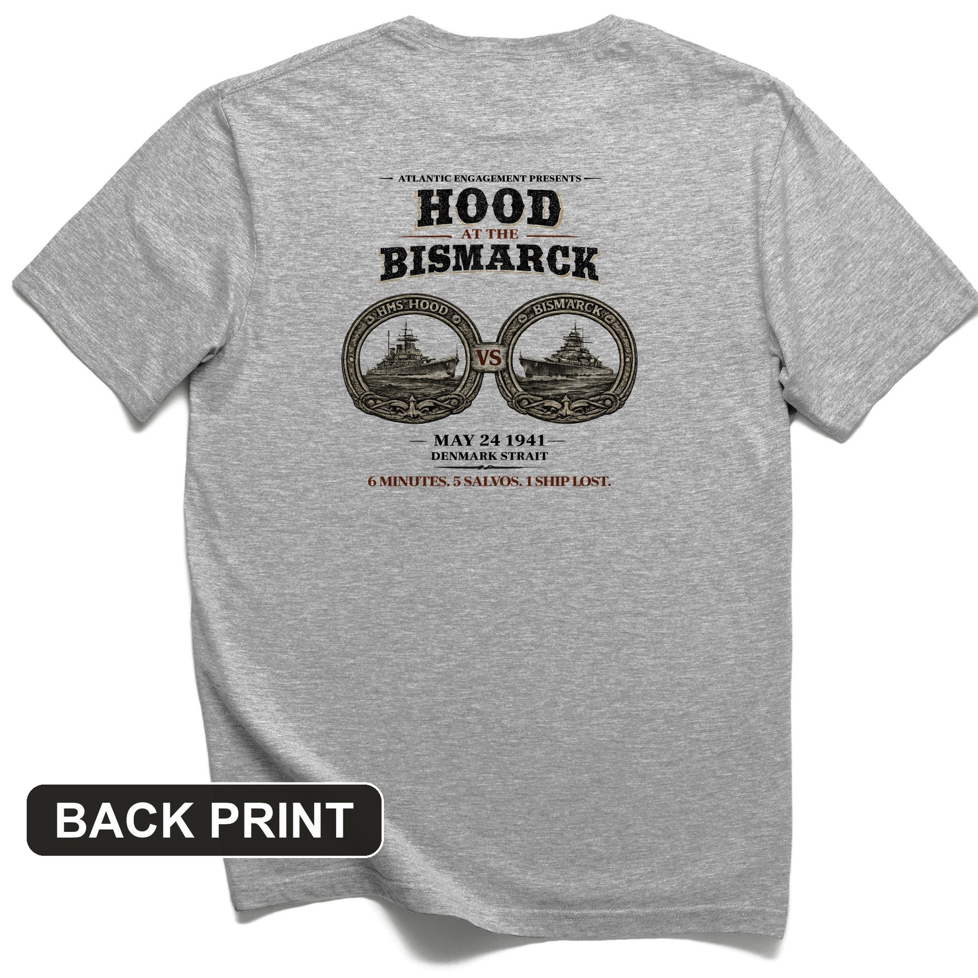 Hood vs Bismark Back Print T-Shirt
