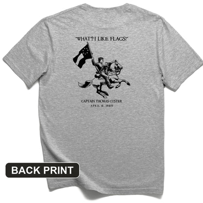 I Like Flags Back Print T-Shirt
