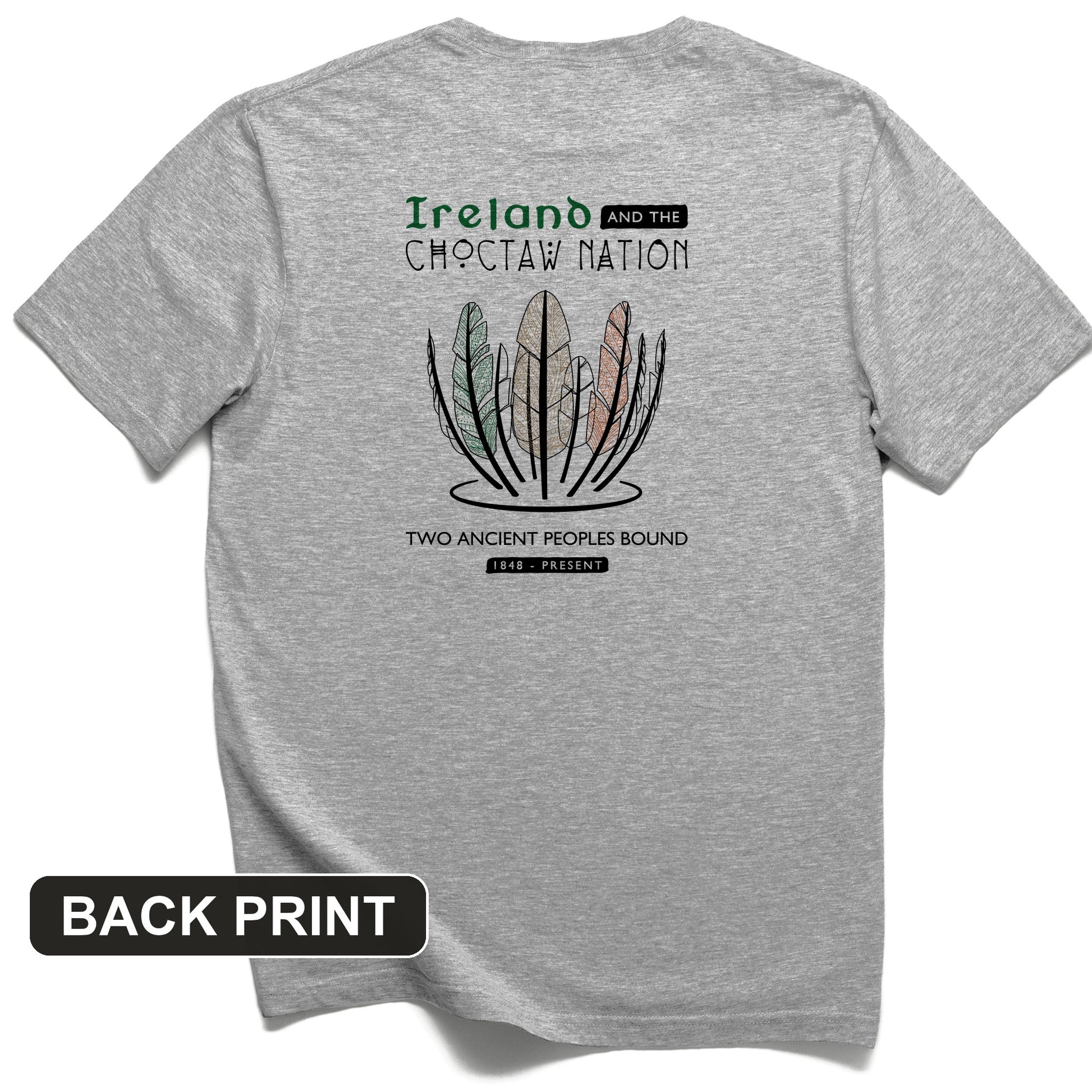 Irish-Choctaw Friendship Back Print T-Shirt