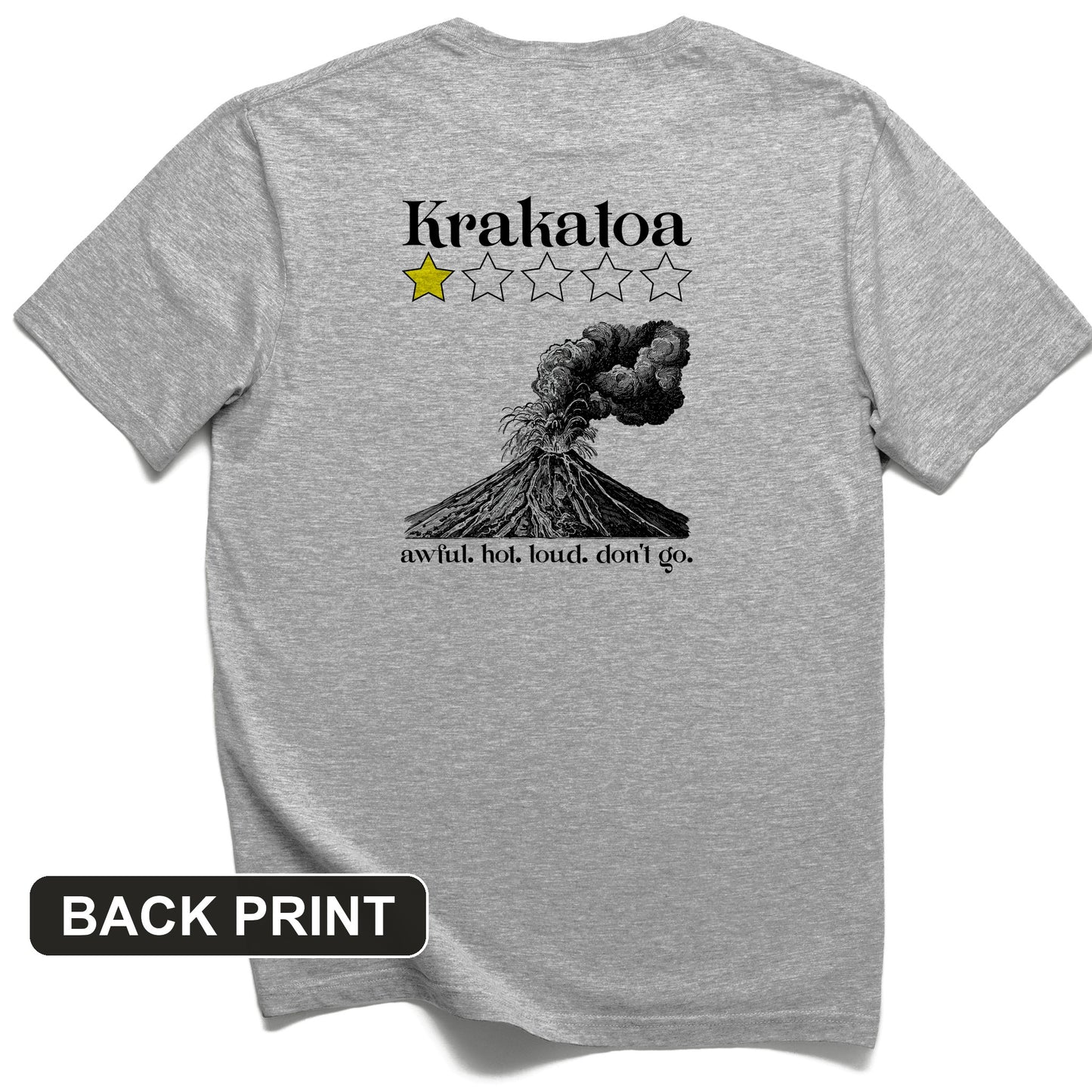 Krakatoa 1 Star Back Print T-Shirt
