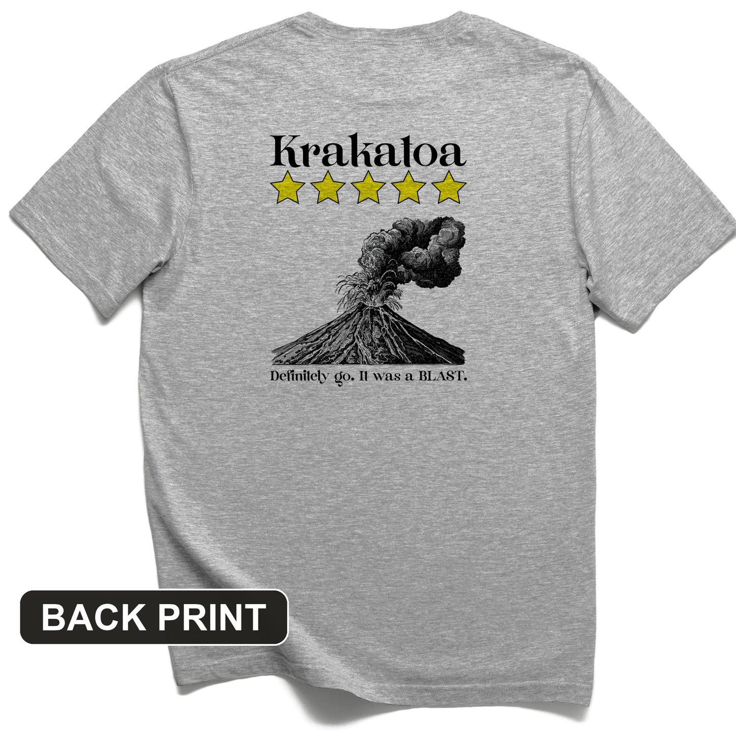 Krakatoa 5 Star Back Print T-Shirt