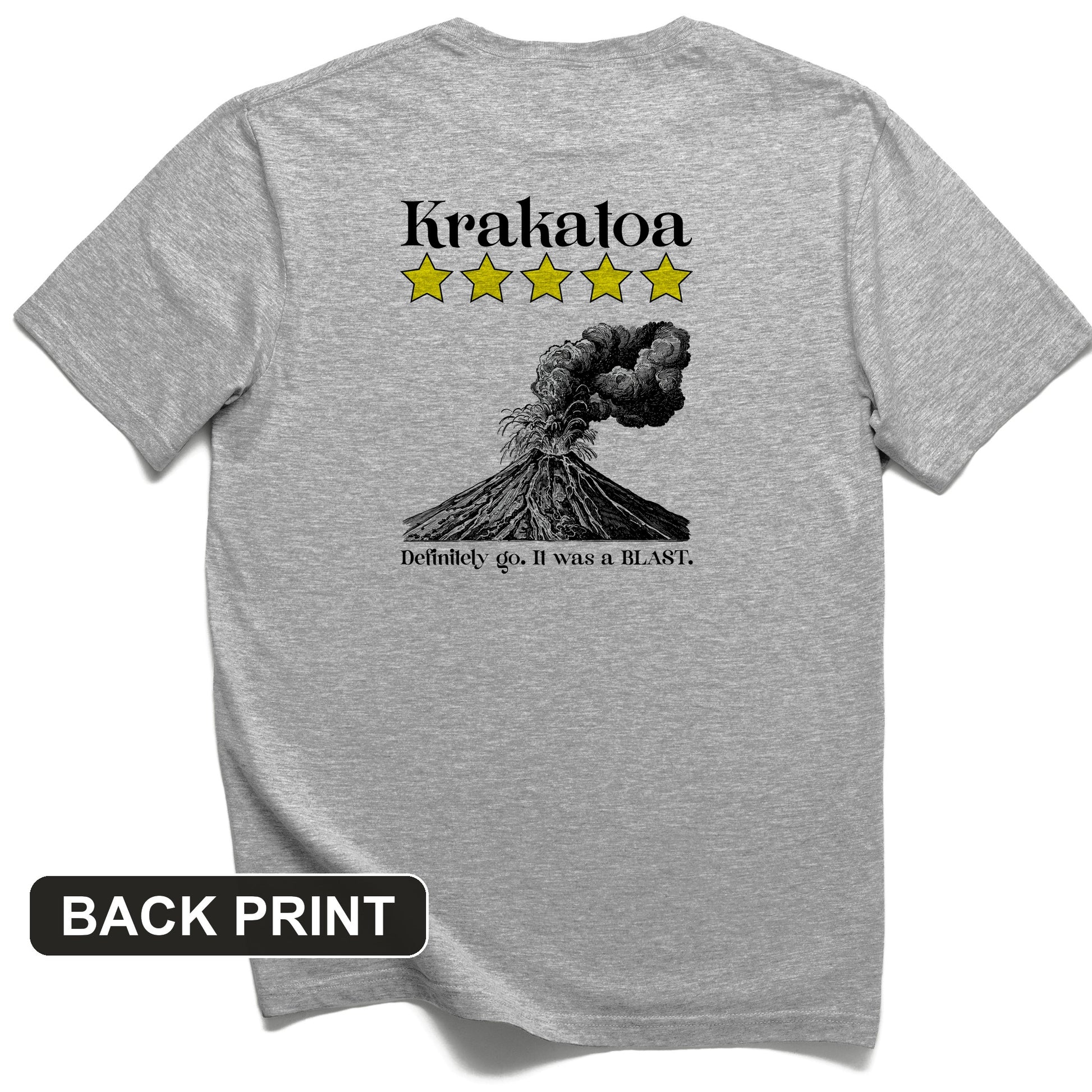 Krakatoa 5 Star Back Print T-Shirt