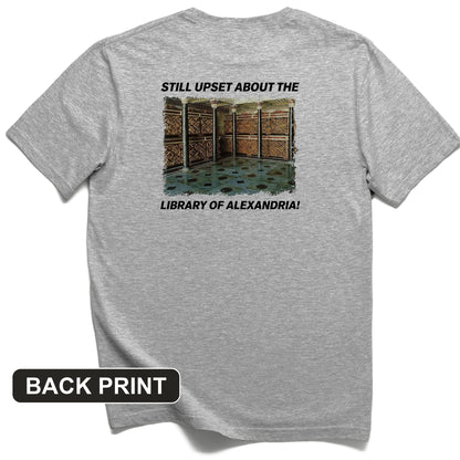 Library Of Alexandria Back Print T-Shirt