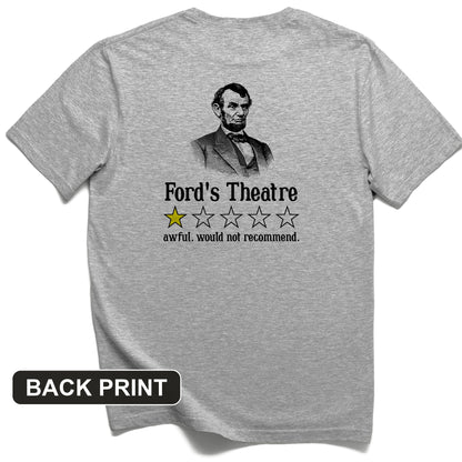 Lincoln One Star Review Back Print T-Shirt