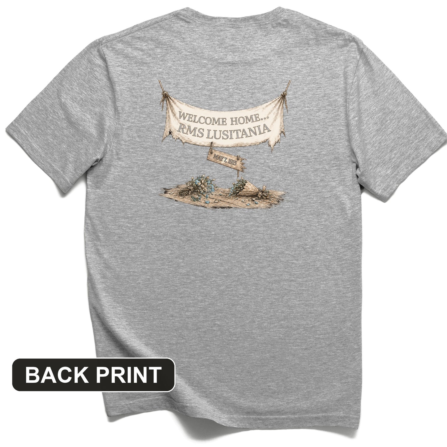 Lusitania Back Print T-Shirt