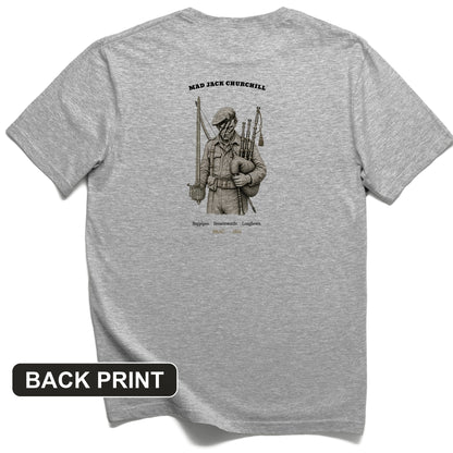 Mad Jack Churchill Back Print T-Shirt