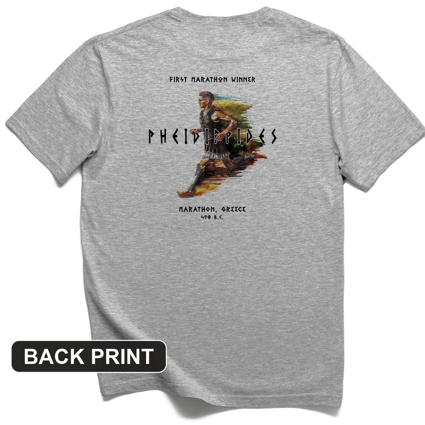 Marathon Run Back Print T-Shirt