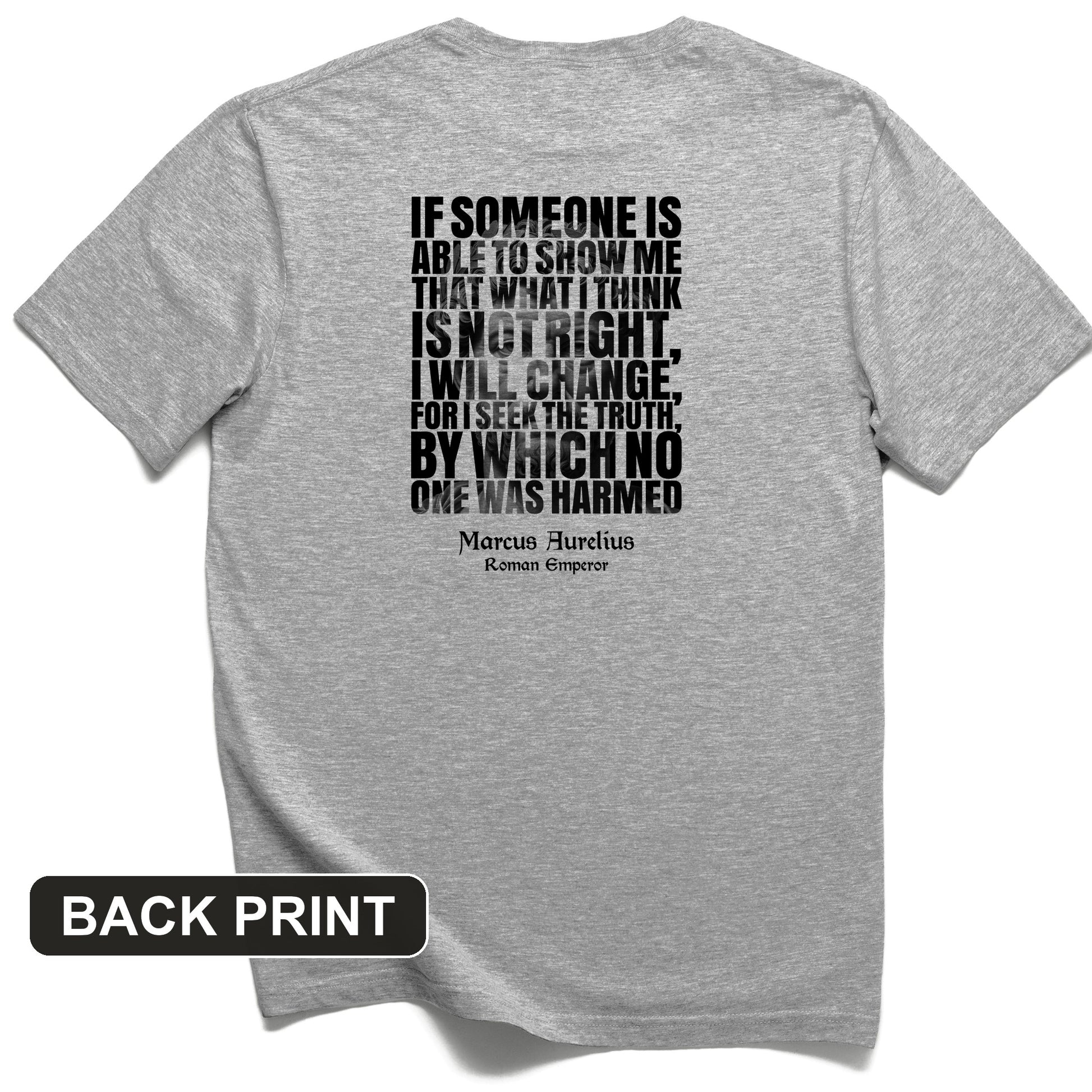 Marcus Aurelius Quote Back Print T-Shirt