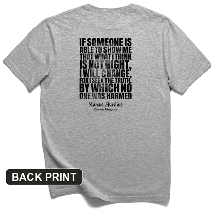 Marcus Aurelius Quote Back Print T-Shirt