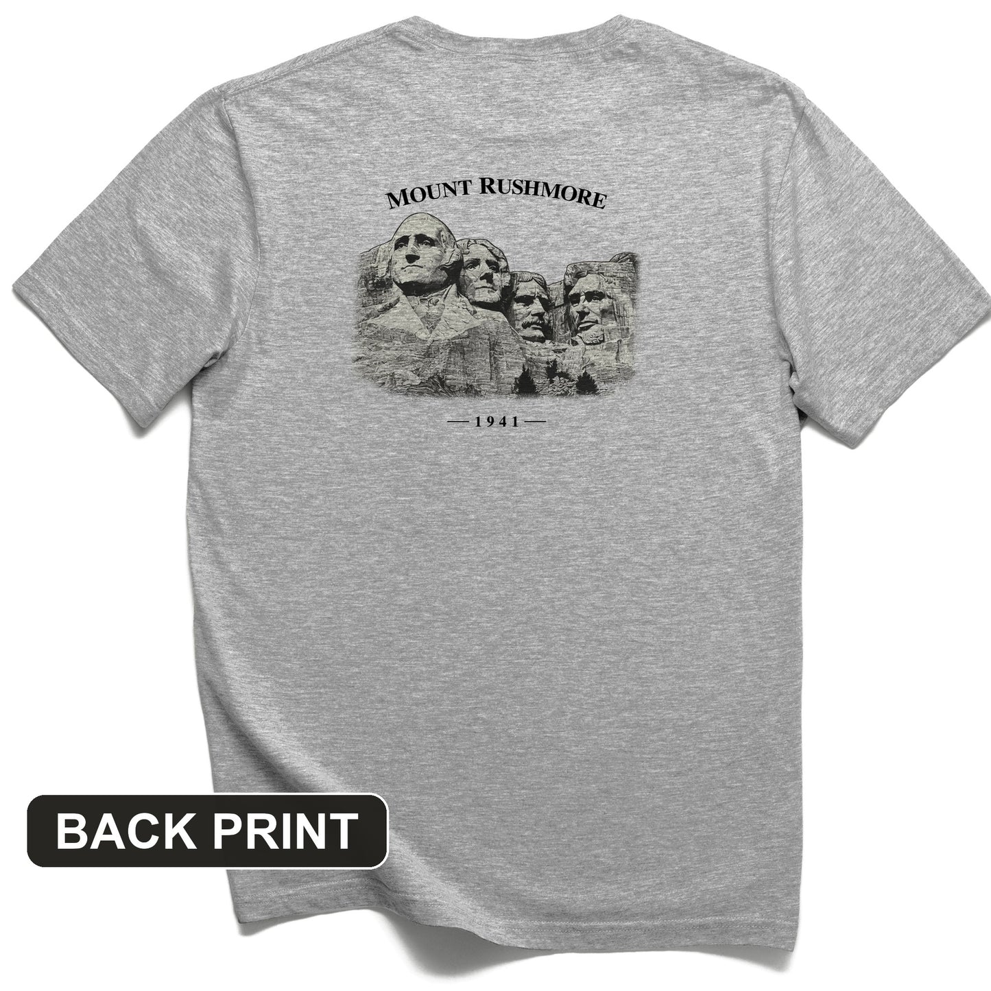 Mount Rushmore Back Print T-Shirt