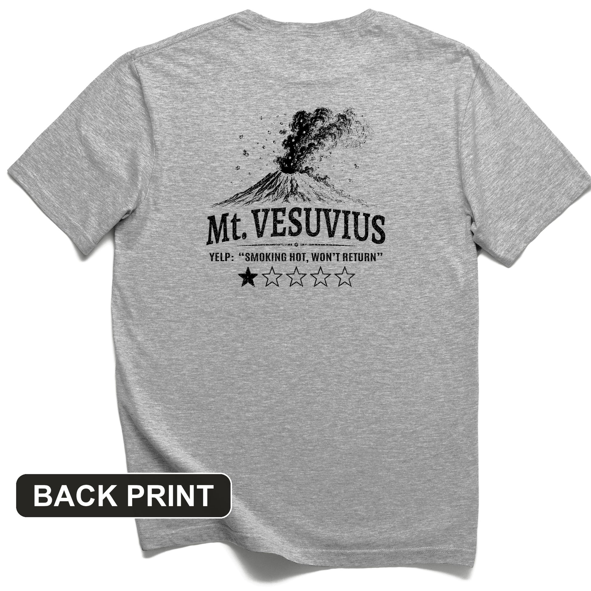 Mount Vesuvius Back Print T-Shirt