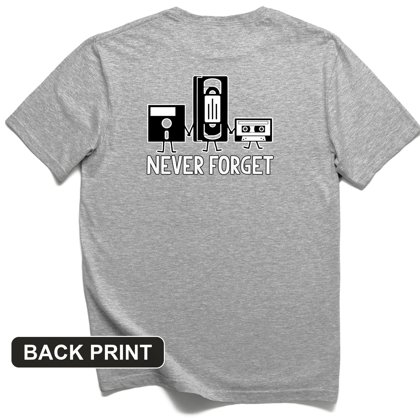 Never Forget Back Print T-Shirt