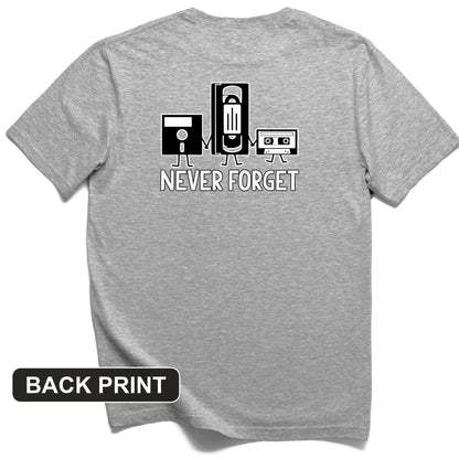Never Forget Back Print T-Shirt