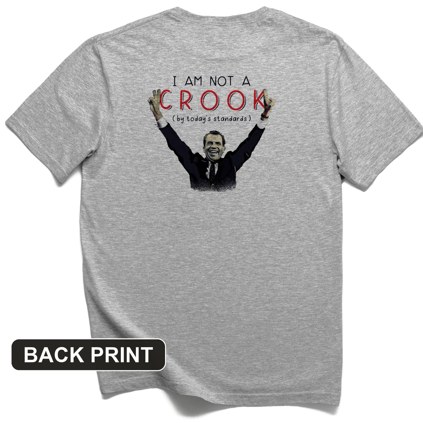 Not a Crook Back Print T-Shirt