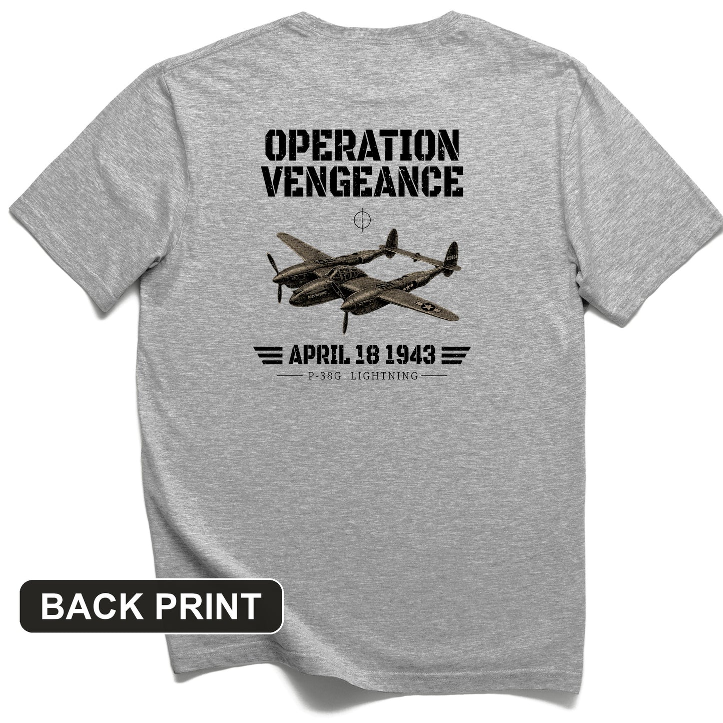 Operation Vengeance Back Print T-Shirt