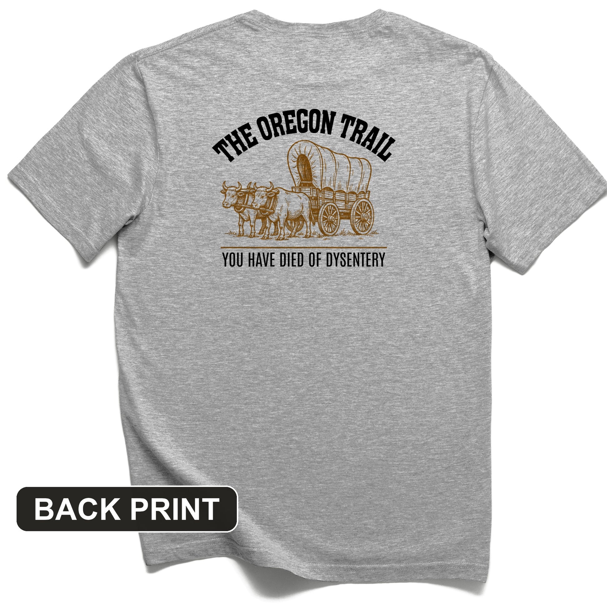 Oregon Trail Dysentery Back Print T-Shirt