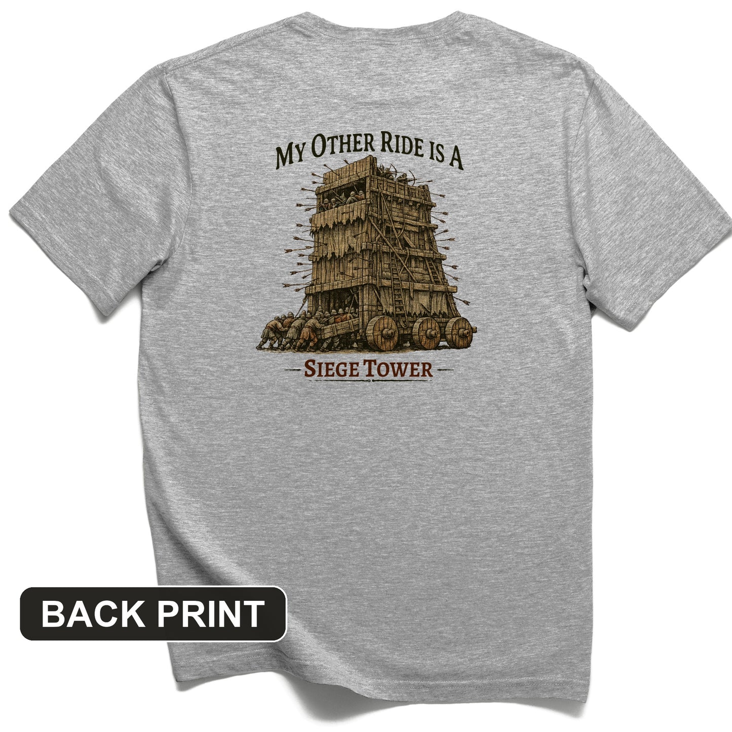 Other Ride Siege Tower Back Print T-Shirt
