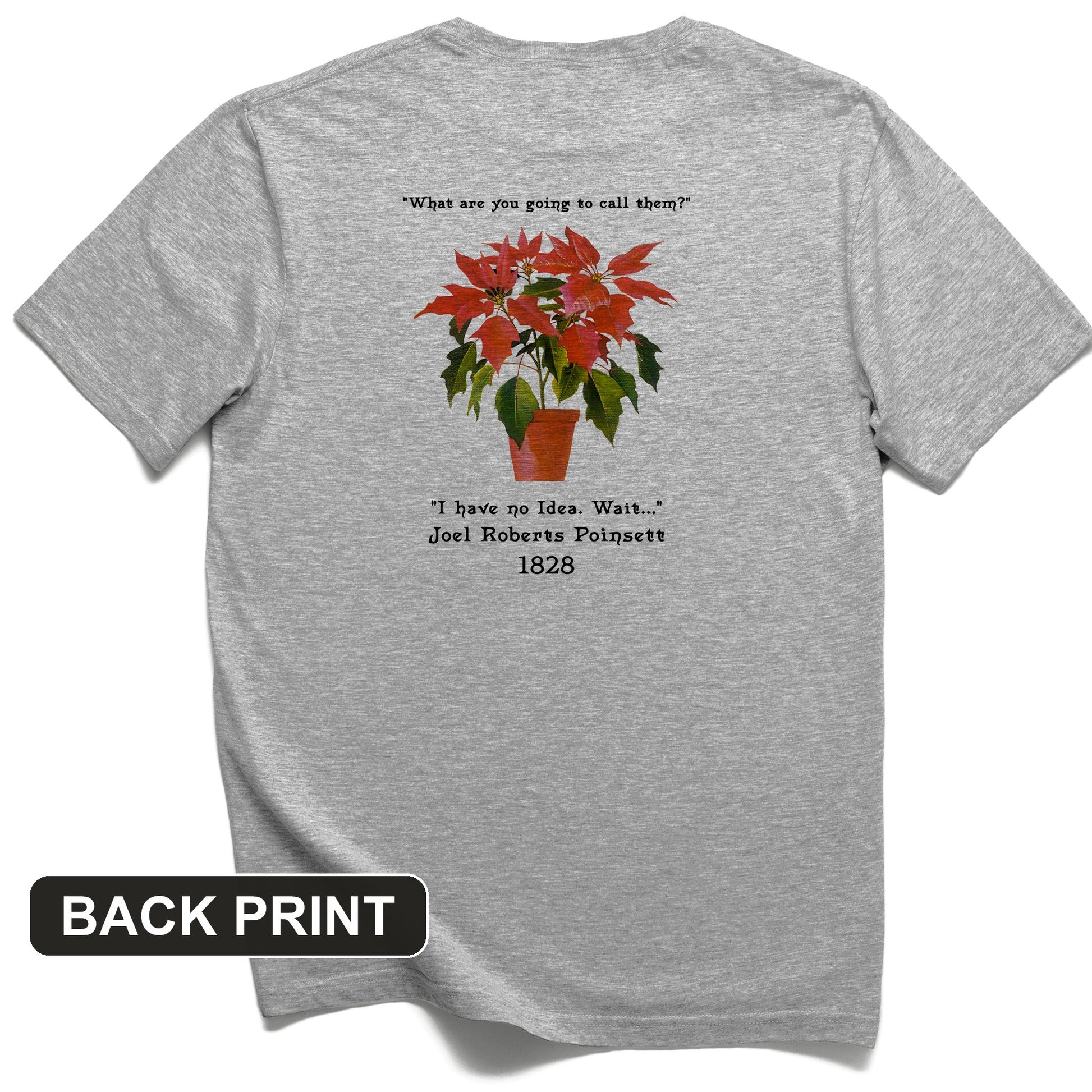 Pointsettias Back Print T-Shirt