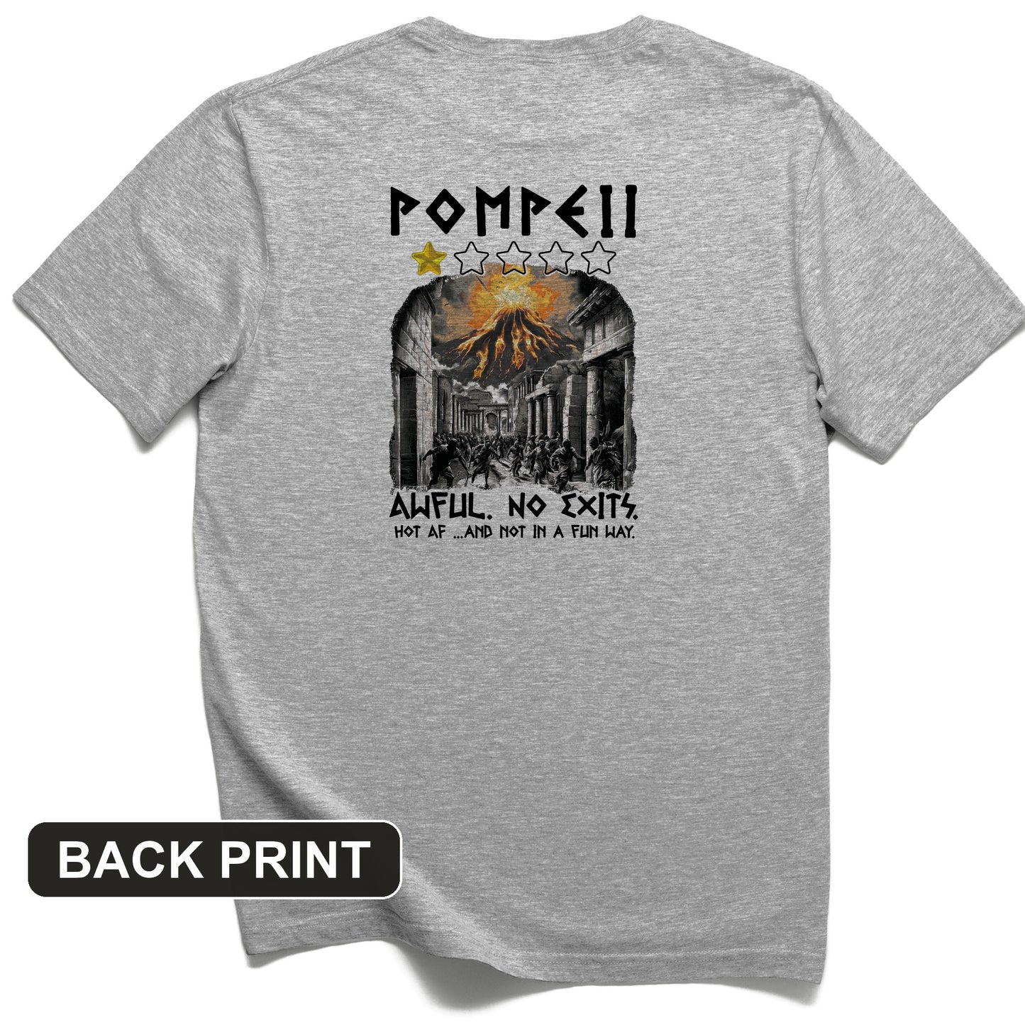 Pompeii 1 Star Back Print T-Shirt