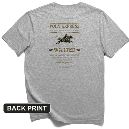 Pony Express Poster Back Print T-Shirt