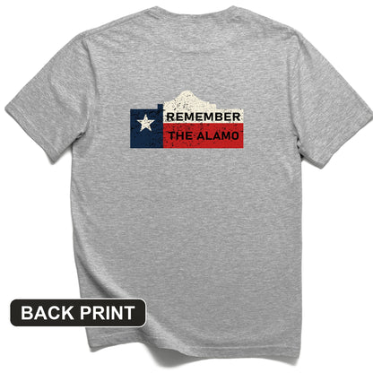 Remember The Alamo Back Print T-Shirt