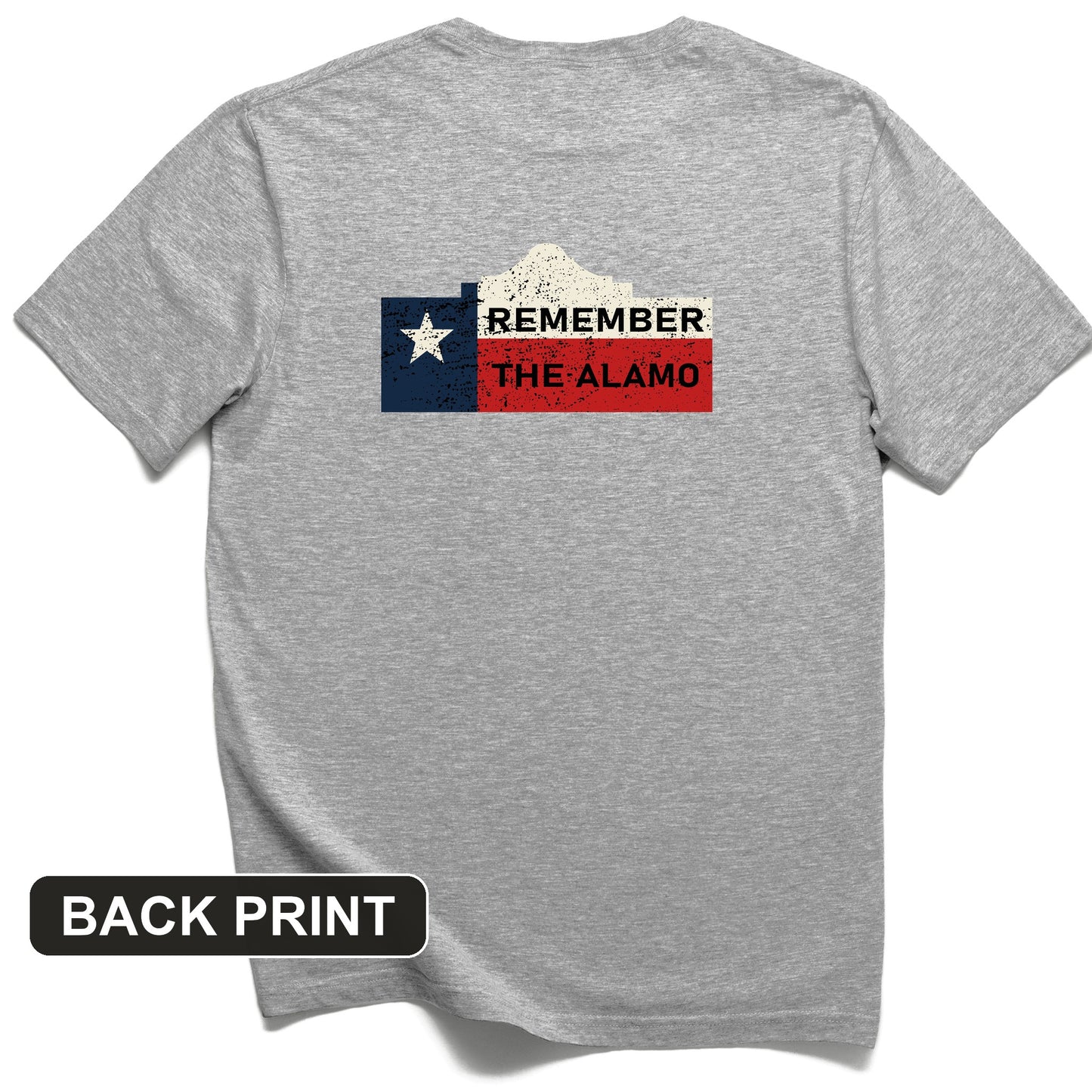 Remember The Alamo Back Print T-Shirt