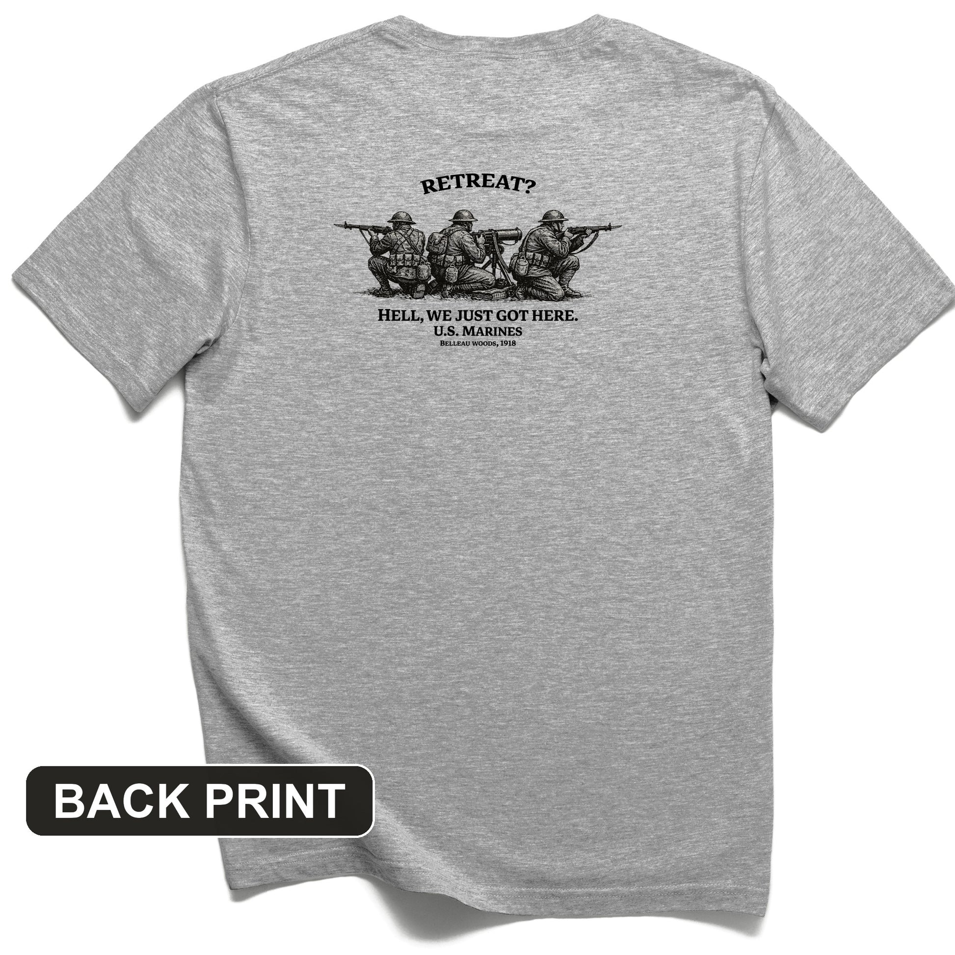 Retreat Hell Back Print T-Shirt