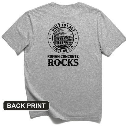 Roman Concrete Back Print T-Shirt
