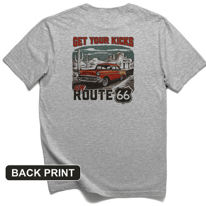 Route 66 Billboard Back Print T-Shirt