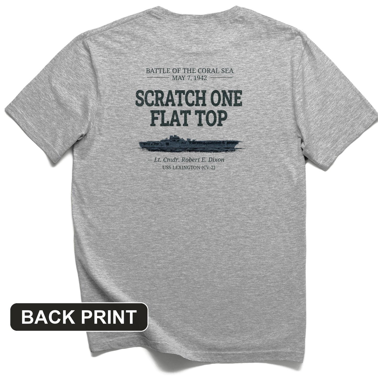 Scratch One Flat Top Back Print T-Shirt