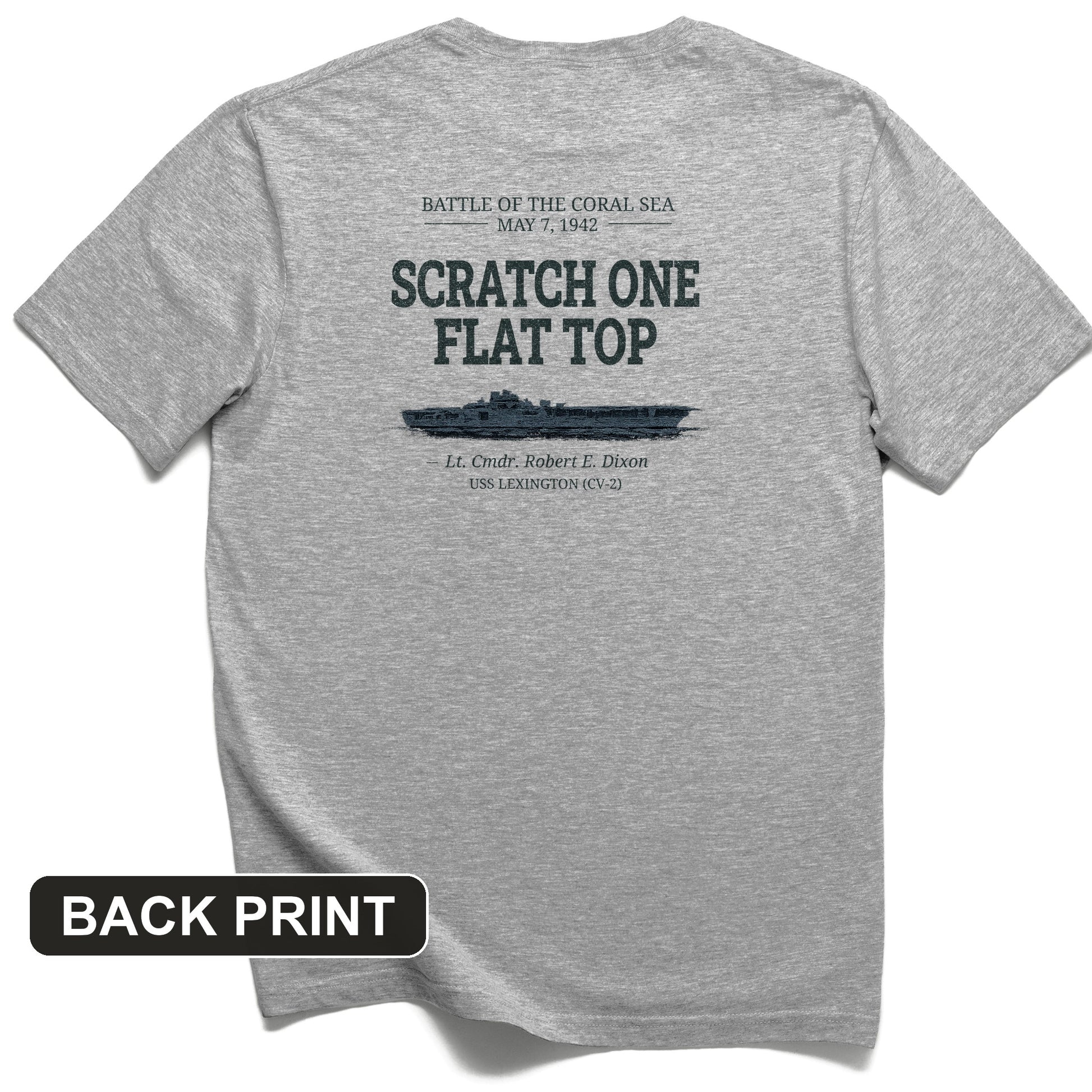Scratch One Flat Top Back Print T-Shirt