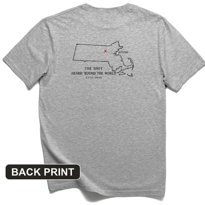 Shot Heard Round The World Back Print T-Shirt