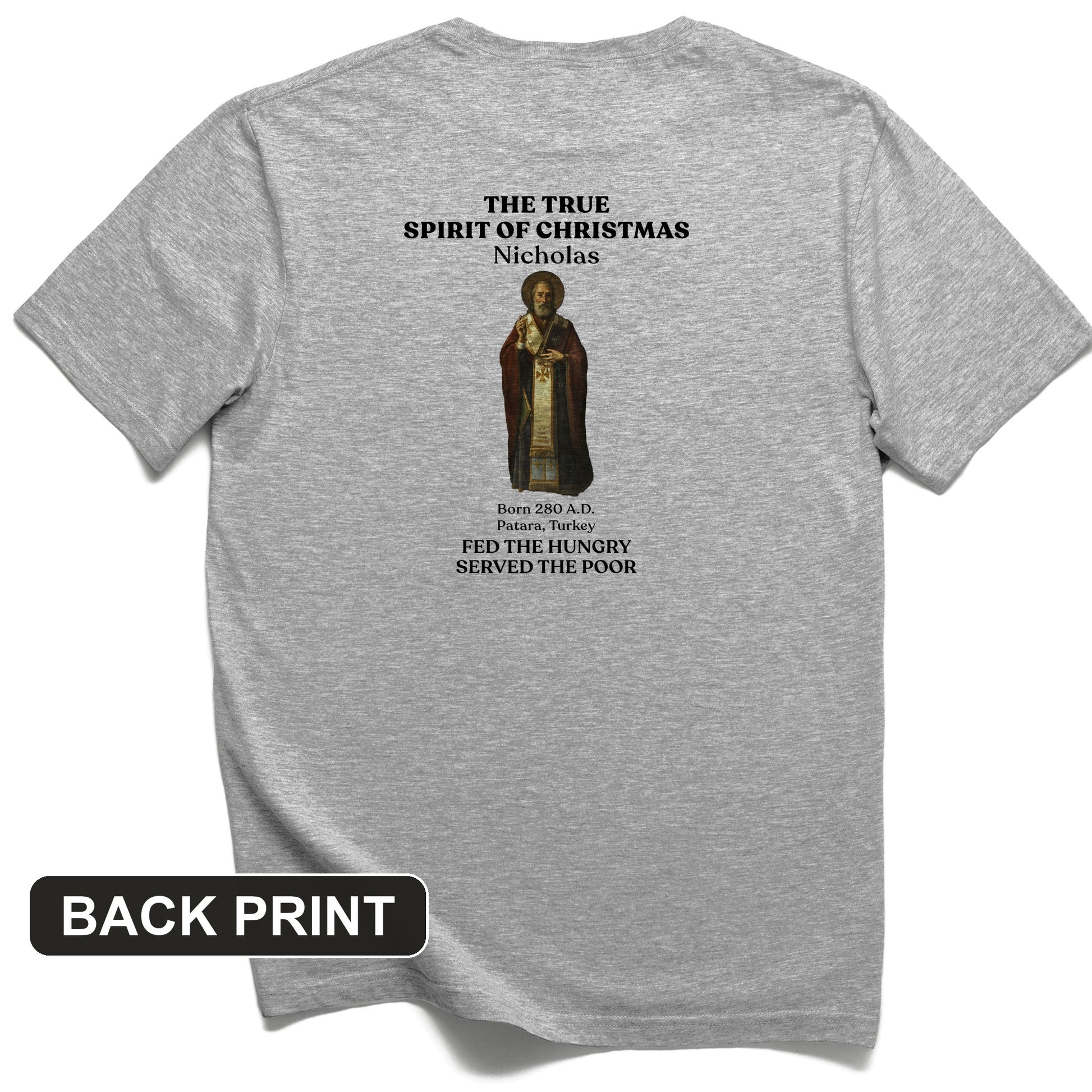St Nicholas Back Print T-Shirt
