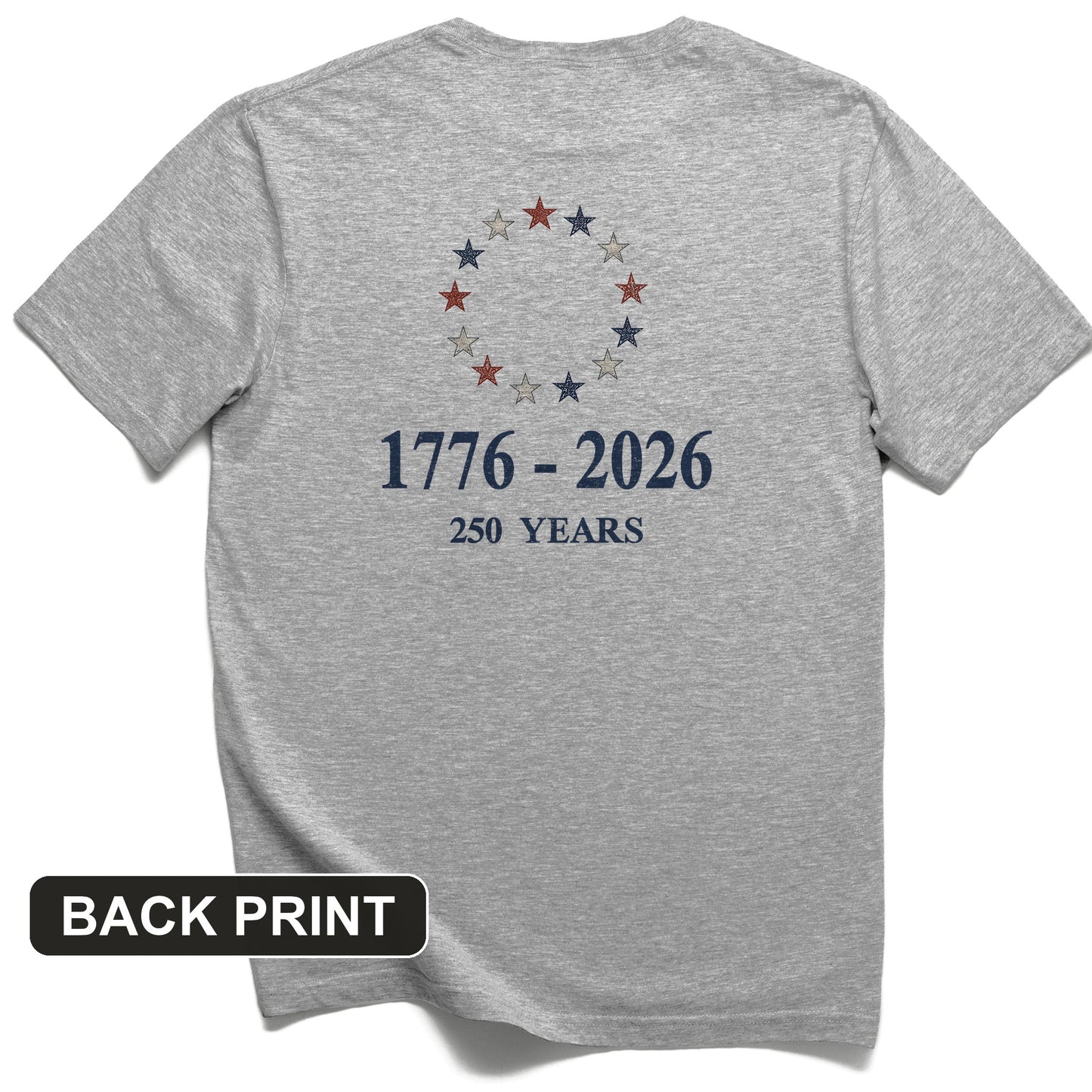 Stars Freedom Back Print T-Shirt