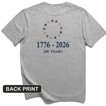 Stars Freedom Back Print T-Shirt