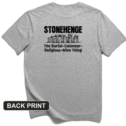 Stonehenge Burial Thing Back Print T-Shirt