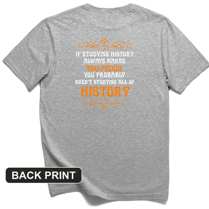 Studying History Back Print T-Shirt