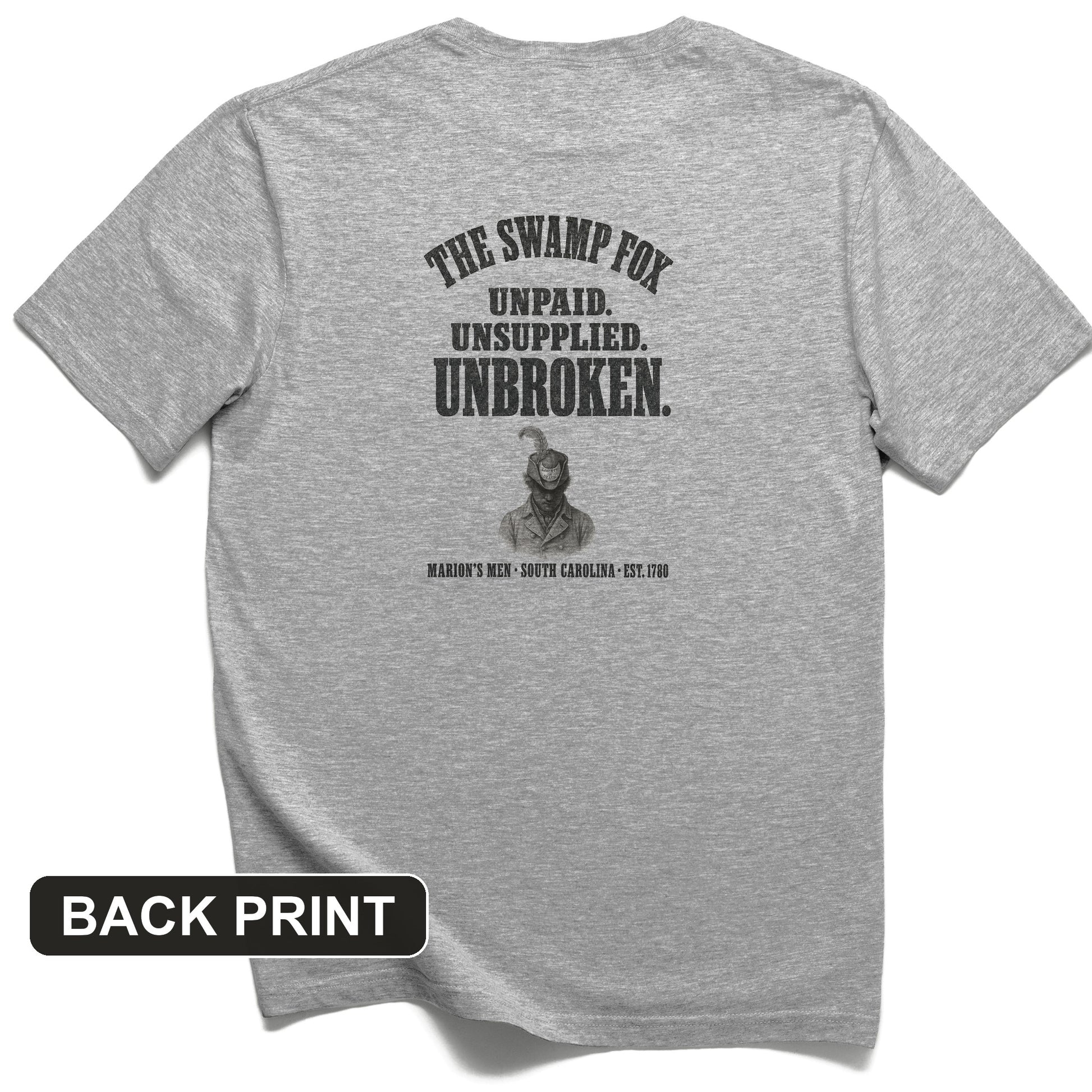 Swamp Fox Unbroken Back Print T-Shirt