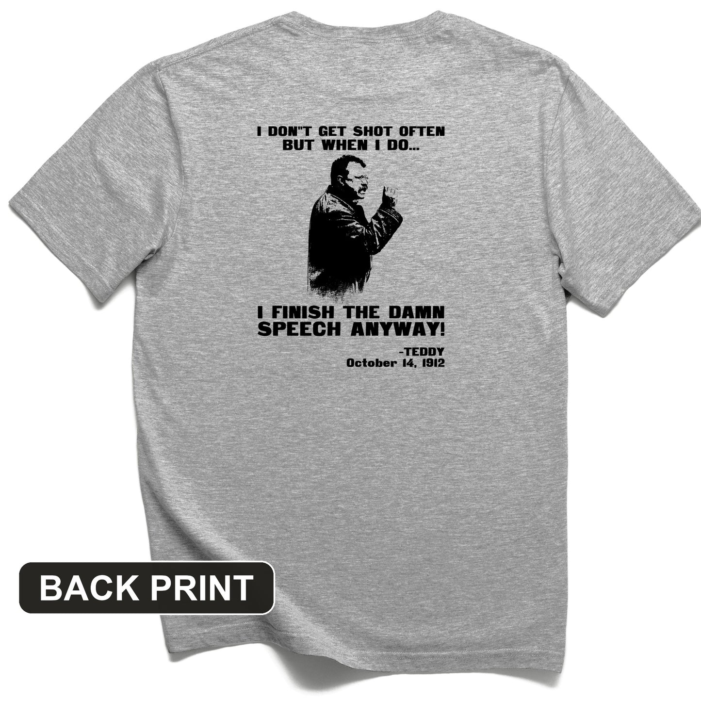 Teddy Speech Back Print T-Shirt
