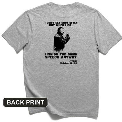 Teddy Speech Back Print T-Shirt