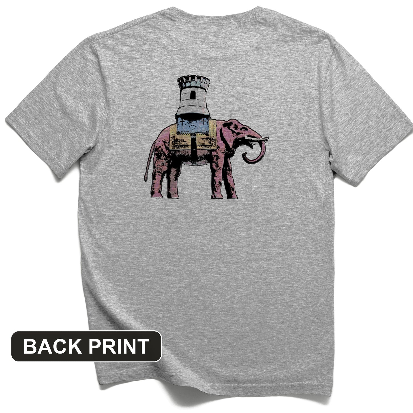 The Elephant And The Castle Back Print T-Shirt