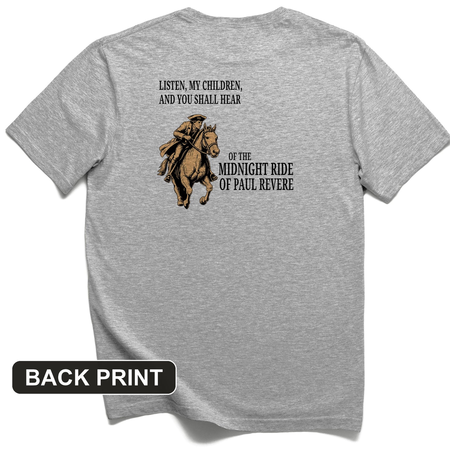 The Midnight Ride Back Print T-Shirt