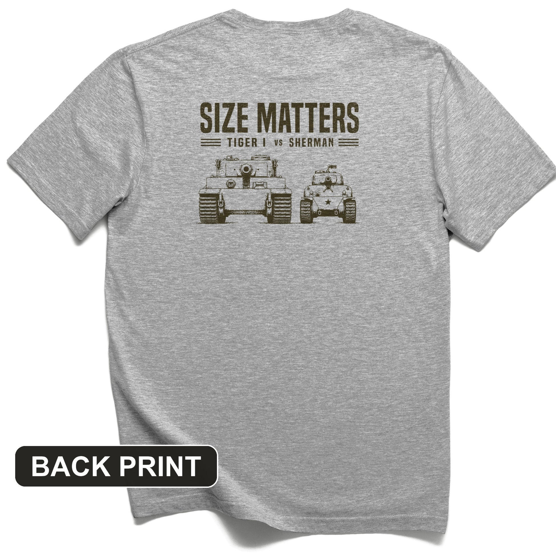 Tiger vs Sherman Back Print T-Shirt