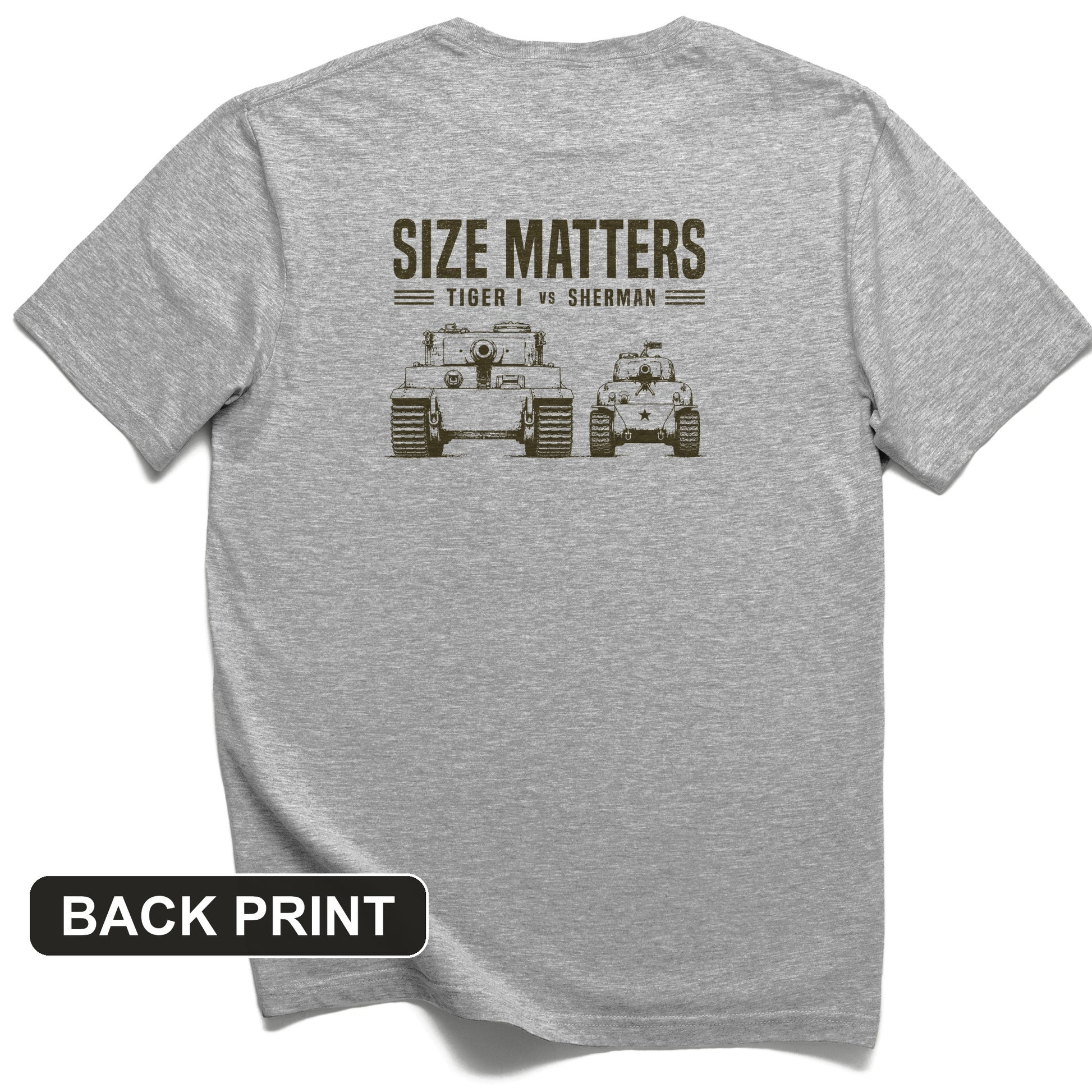 Tiger vs Sherman Back Print T-Shirt