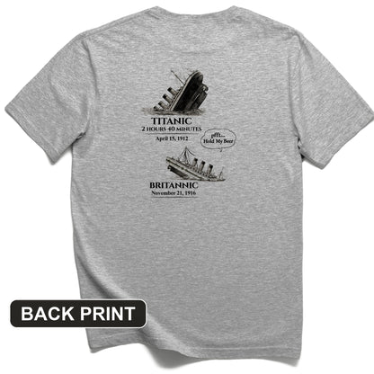 Titanic and Britannic Back Print T-Shirt
