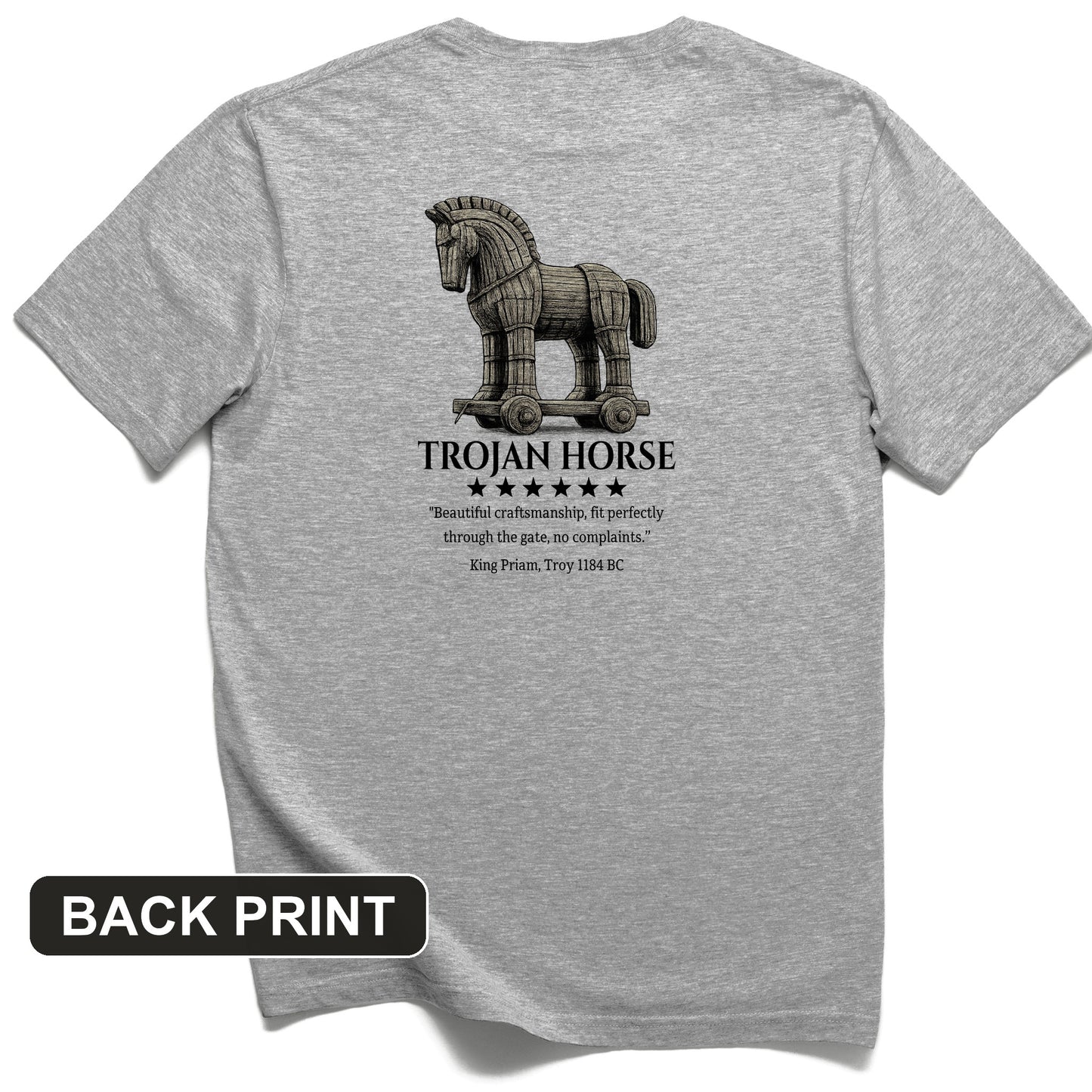 Trojan Horse Back Print T-Shirt